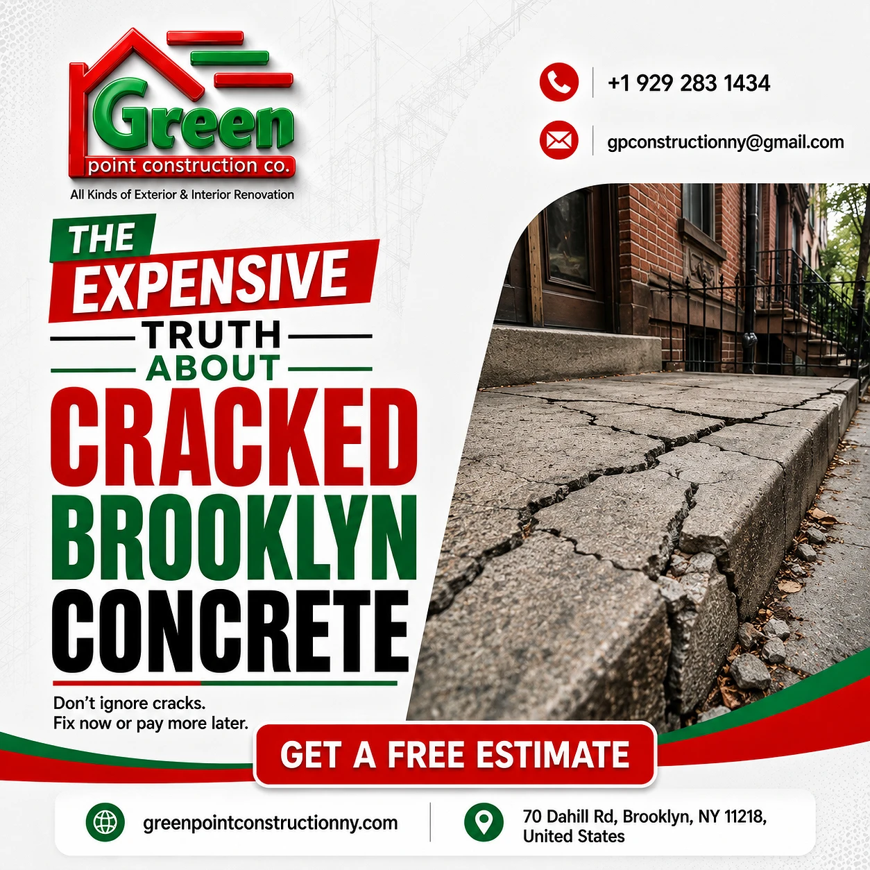 THE EXPENSIVE TRUTH ABOUT CRACKED BROOKLYN CONCRETE