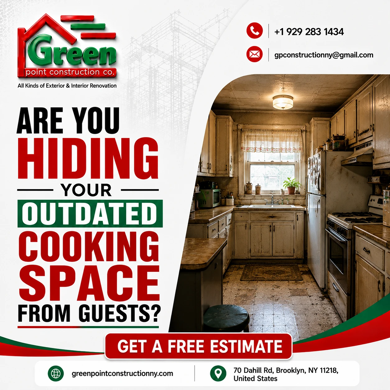 ARE YOU HIDING YOUR OUTDATED COOKING SPACE FROM GUESTS?
