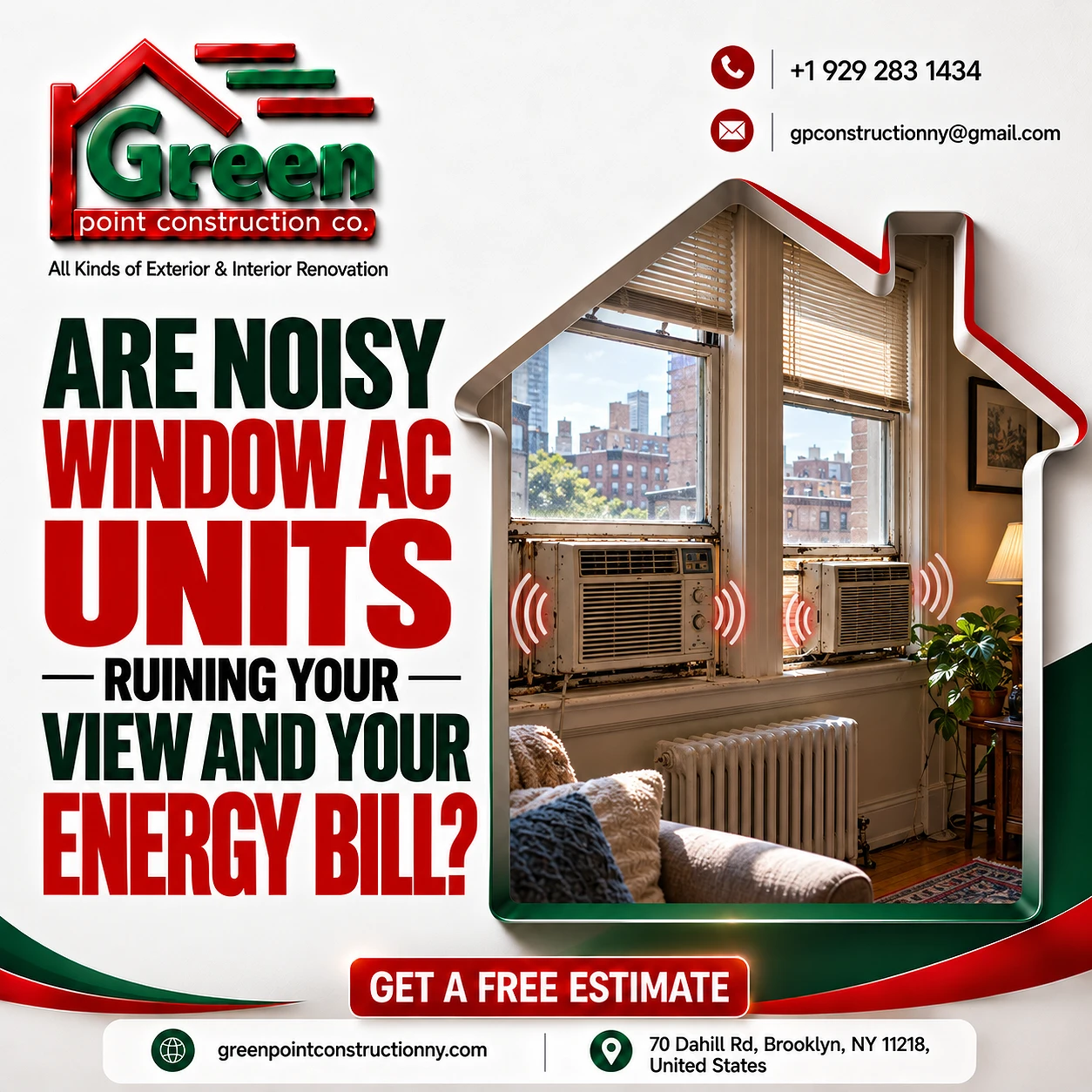 ARE NOISY WINDOW AC UNITS RUINING YOUR VIEW AND YOUR ENERGY BILL?