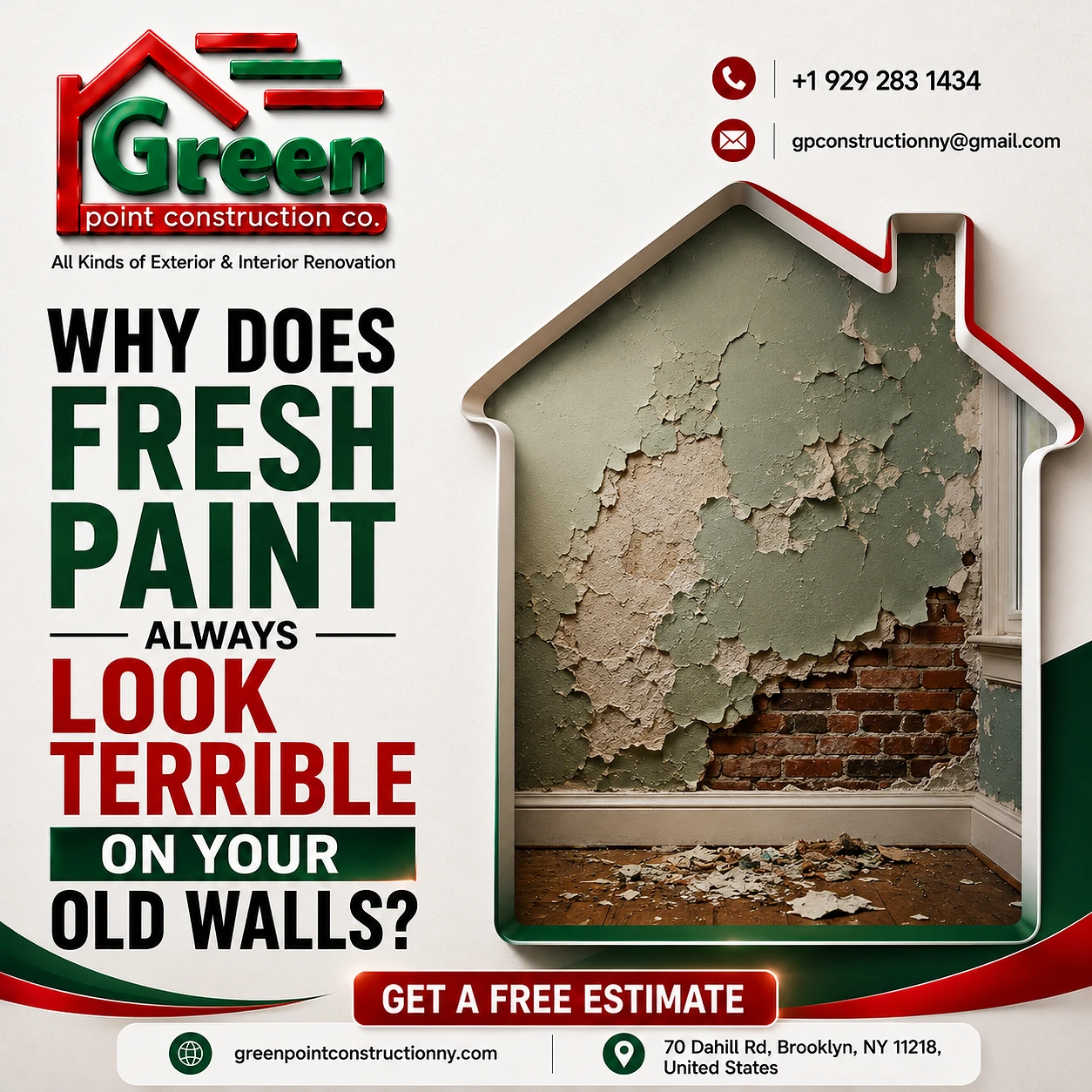 WHY DOES FRESH PAINT ALWAYS LOOK TERRIBLE ON YOUR OLD WALLS?