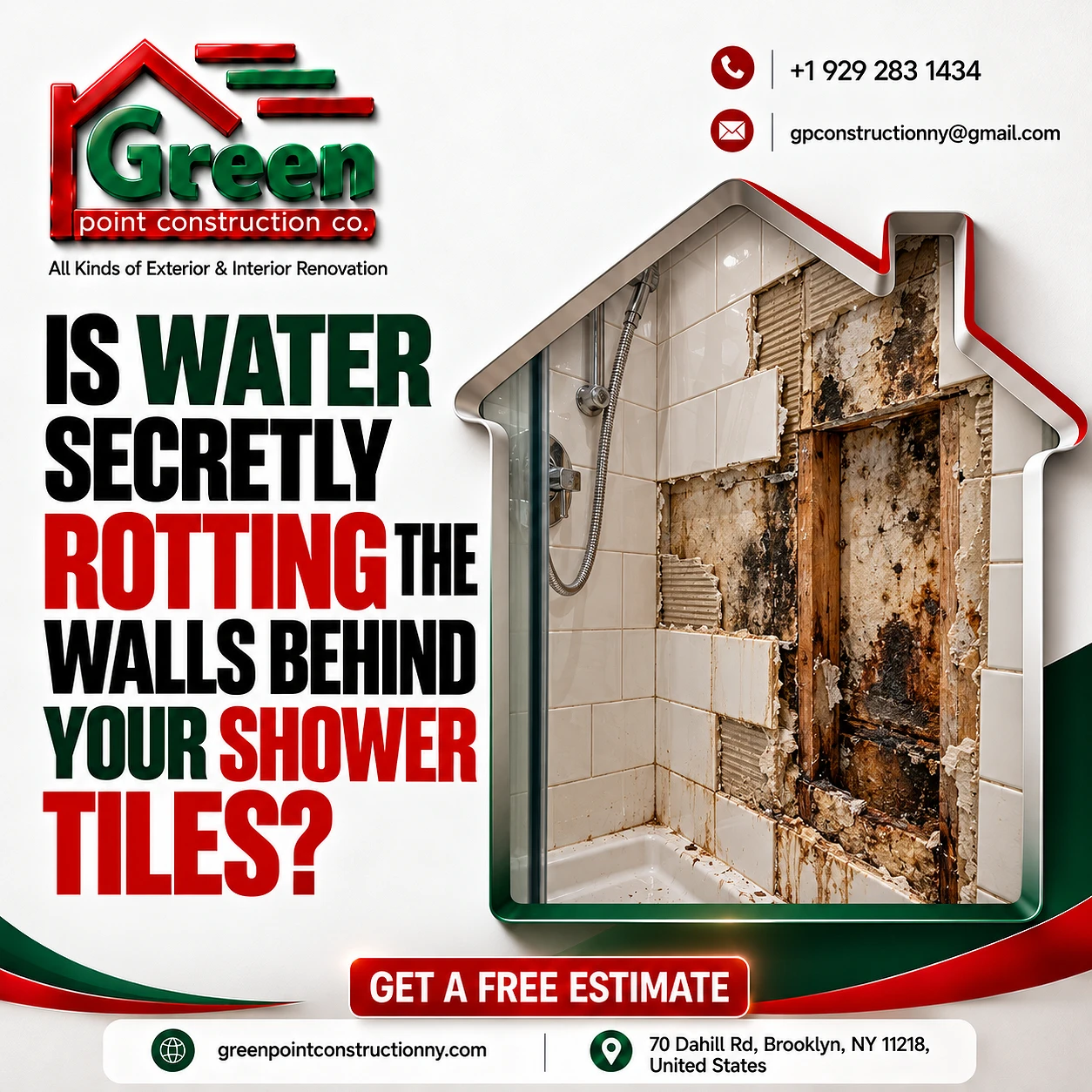 IS WATER SECRETLY ROTTING THE WALLS BEHIND YOUR SHOWER TILES?