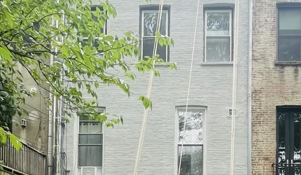 Exterior Waterproofing completed by Green Point Construction Company in St. James pl. Brooklyn, Ny