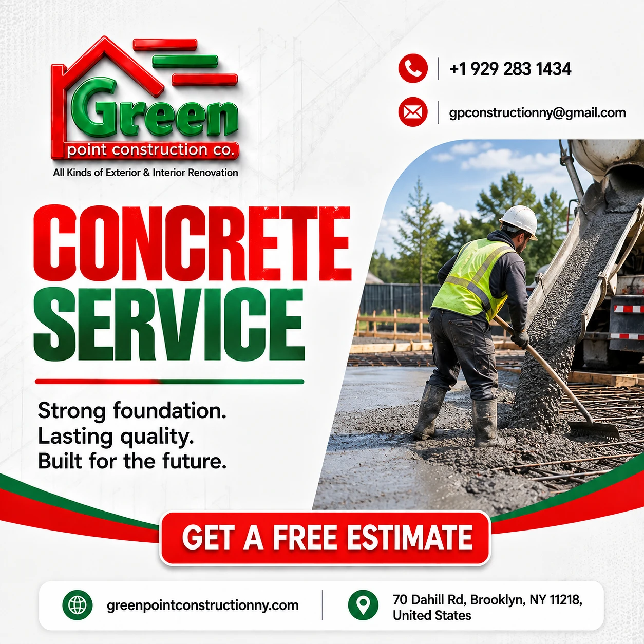 Professional Concrete Services in Brooklyn, NY