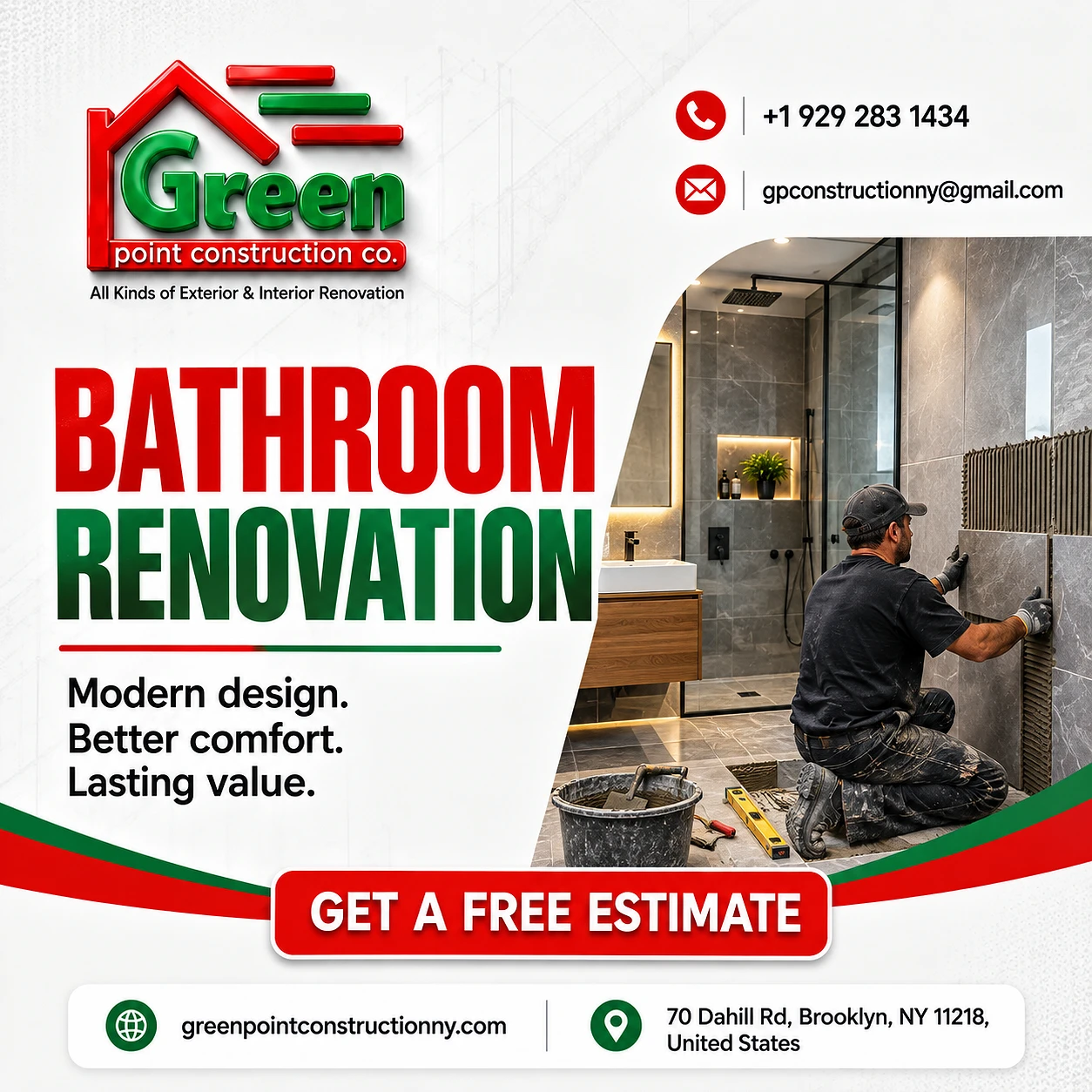 Complete Bathroom Remodels in Brooklyn & NY